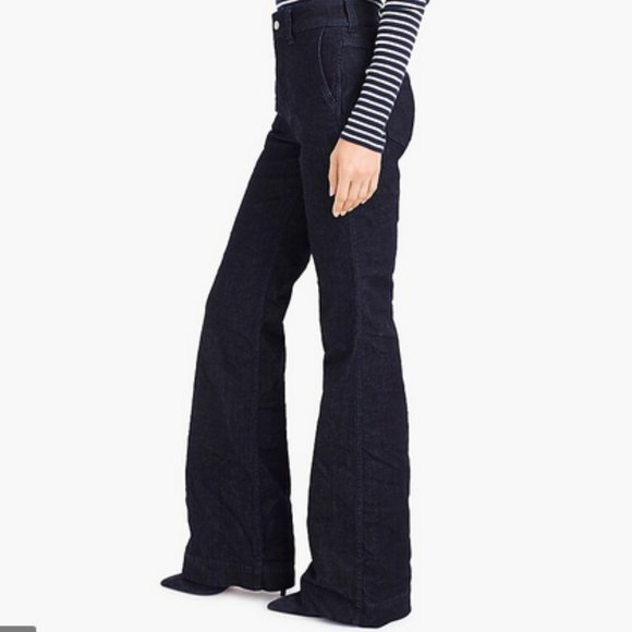 J Crew 28 Wide Leg Trouser Jean Flare 